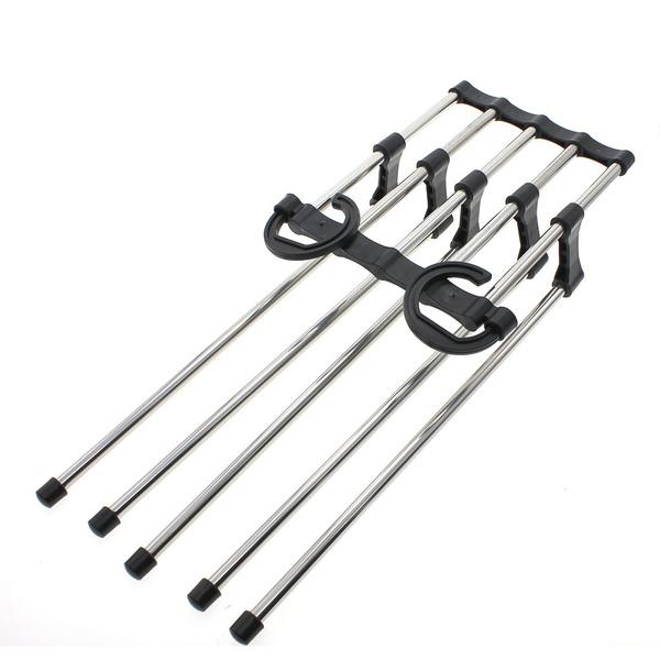 Adjustable 5-in-1 Trouser & Pants Hanger Organizer – Space-Saving Stainless Steel Multi-Layer Closet Hanger