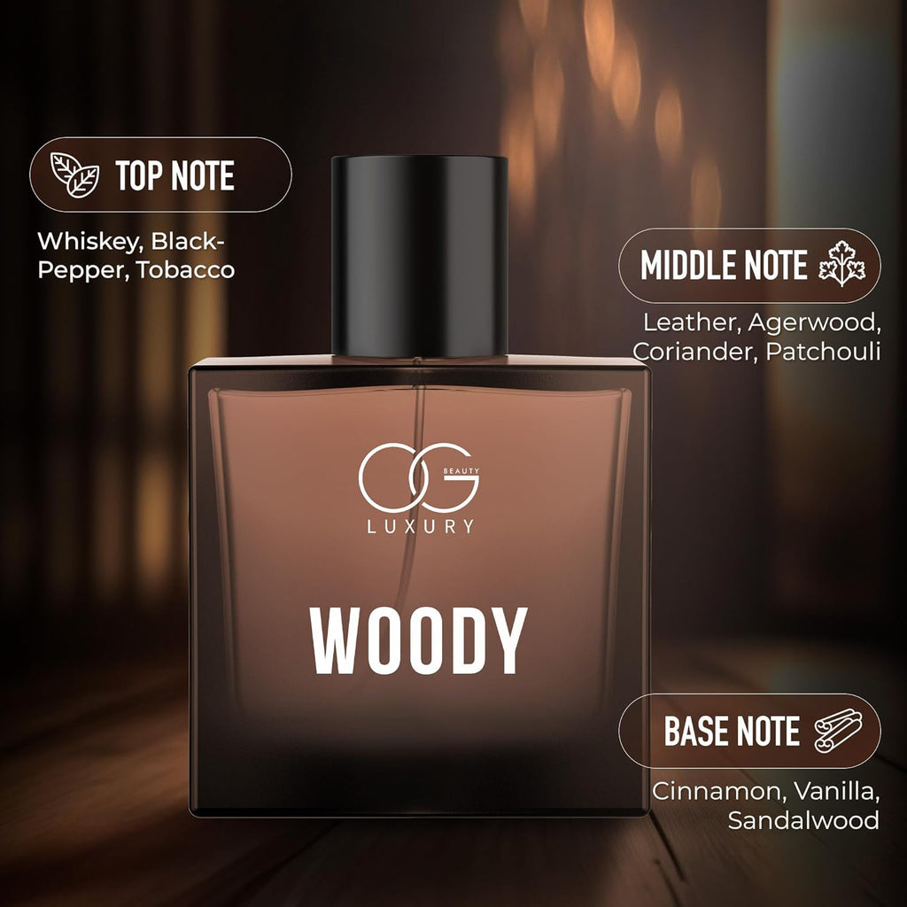 OG Luxury Woody Eau De Parfum 50 ML – Long-Lasting Premium Unisex Perfume with Warm & Refined Woody Fragrance for Men and Women