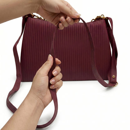 Velvet Wine Elegance Shoulder Bag