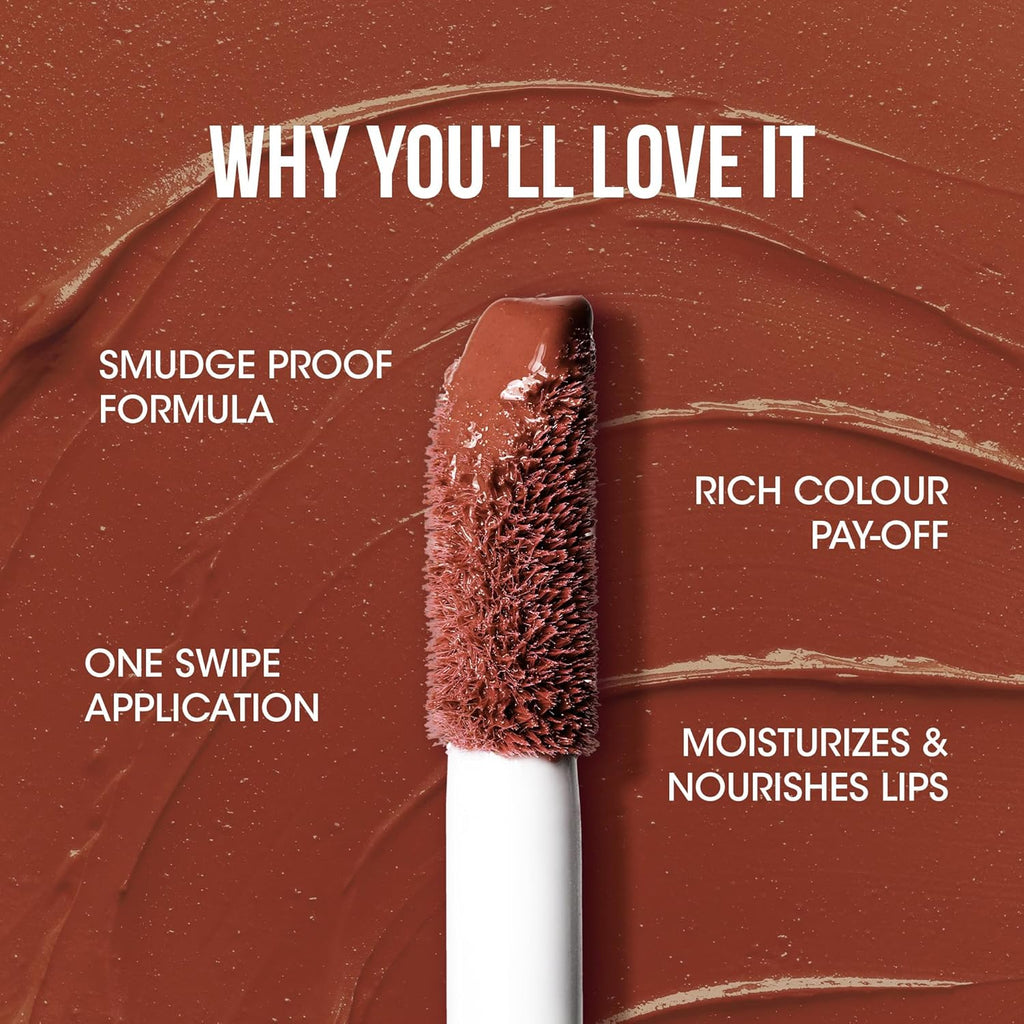 OG Beauty Coffee Cuddle Moisture Lock Liquid Lipstick – Long-Lasting Matte Finish with Hyaluronic Acid & Vitamin E – 4.5 ML