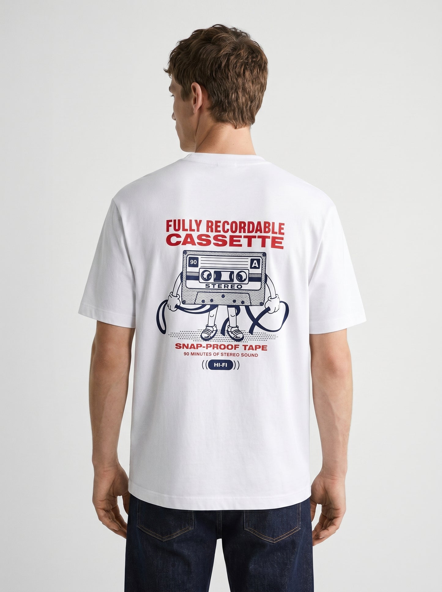 Retro Cassette Graphic Unisex Standard Crew T-Shirt