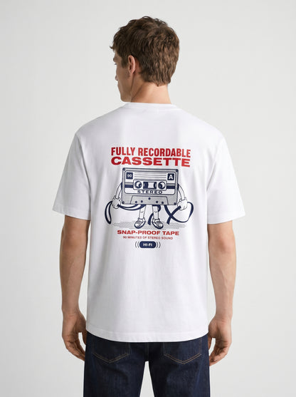 Retro Cassette Graphic Unisex Standard Crew T-Shirt