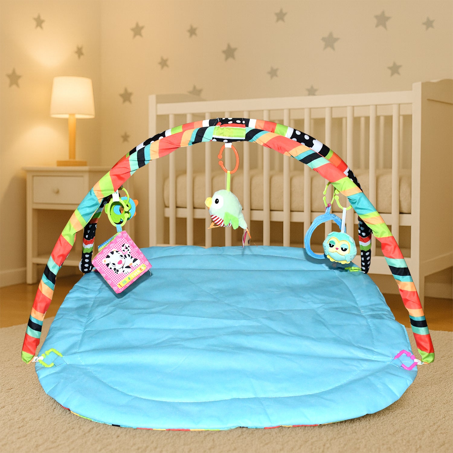 Multipurpose Baby Play Gym And Sleeping Mat (Mix Design  1 Pc)