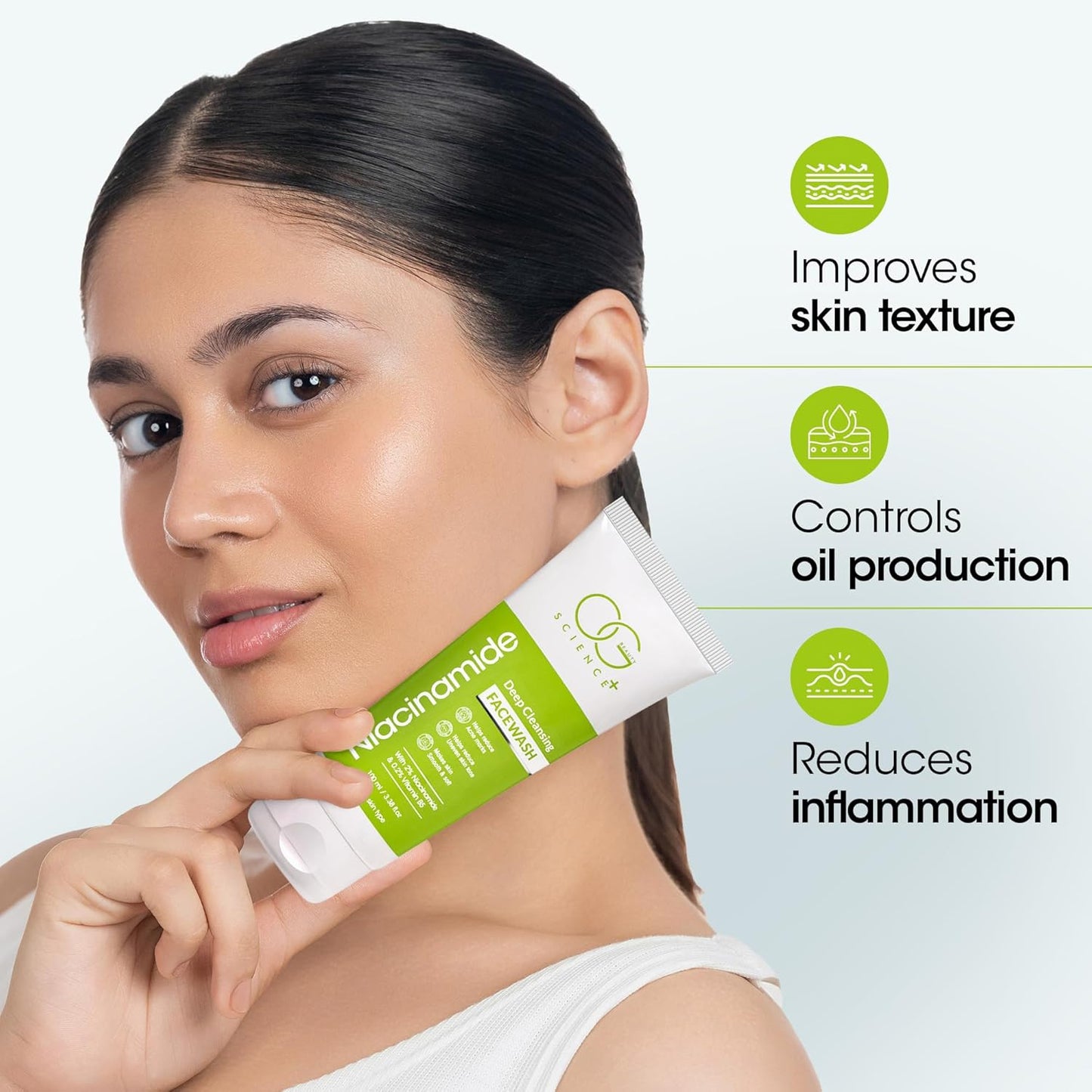 OG Beauty 100 ML Niacinamide Deep Cleansing Facewash with Vitamin B5 – Acne Mark Reduction, Oil Control & Skin Brightening for All Skin Types