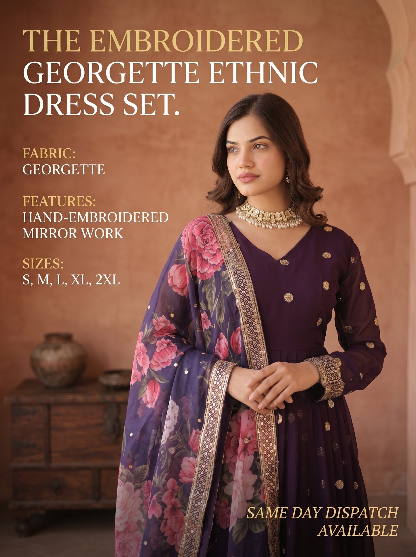 Women Floral Printed Regular Kurta with Pyjamas & With Dupatta