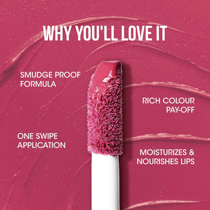 OG Beauty Berry Blossom Moisture Lock Liquid Lipstick – Long Lasting Matte Finish with Hyaluronic Acid & Vitamin E – 4.5 ML – Hydrating, Soft & Nourished Lips