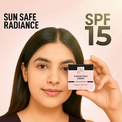 OG Beauty Java Flawless Touch Compact Powder – Shade Brew – Enriched with Hyaluronic Acid & Vitamin E – 9 GM – Long Lasting Matte Finish Face Makeup