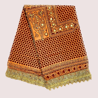 Fashion & Heritage Women’s Solid Cotton Pichora – Elegant Dupatta
