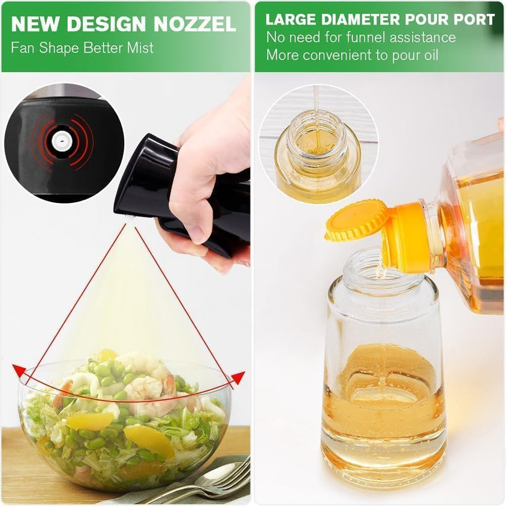 Glass Olive Oil Spray Bottle Dispenser – 200ml Refillable Cooking Oil Mister for Kitchen, Baking, BBQ & Air FryerGlass Olive Oil Spray Bottle Dispenser – 200ml Refillable Cooking Oil Mister for Kitchen, Baking, BBQ & Air Fryer