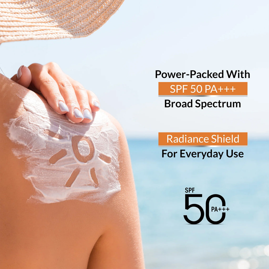 OG Beauty 20 ML Vitamin C Sunscreen SPF 50 PA+++ with Liquorice Extract – Broad Spectrum UVA/UVB Protection, Skin Brightening & Sun Care Cream for All Skin Types