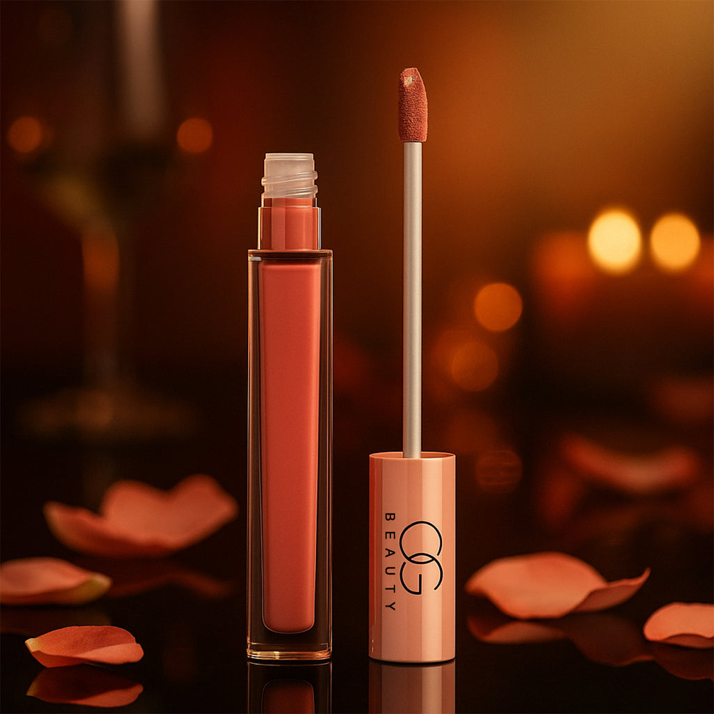 OG Beauty Coral Charm Moisture Lock Liquid Lipstick – Long-Lasting Matte Finish with Hyaluronic Acid & Vitamin E – 4.5 ML