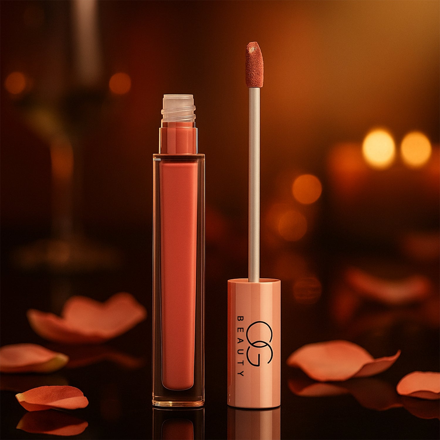 OG Beauty Coral Charm Moisture Lock Liquid Lipstick – Long-Lasting Matte Finish with Hyaluronic Acid & Vitamin E – 4.5 ML