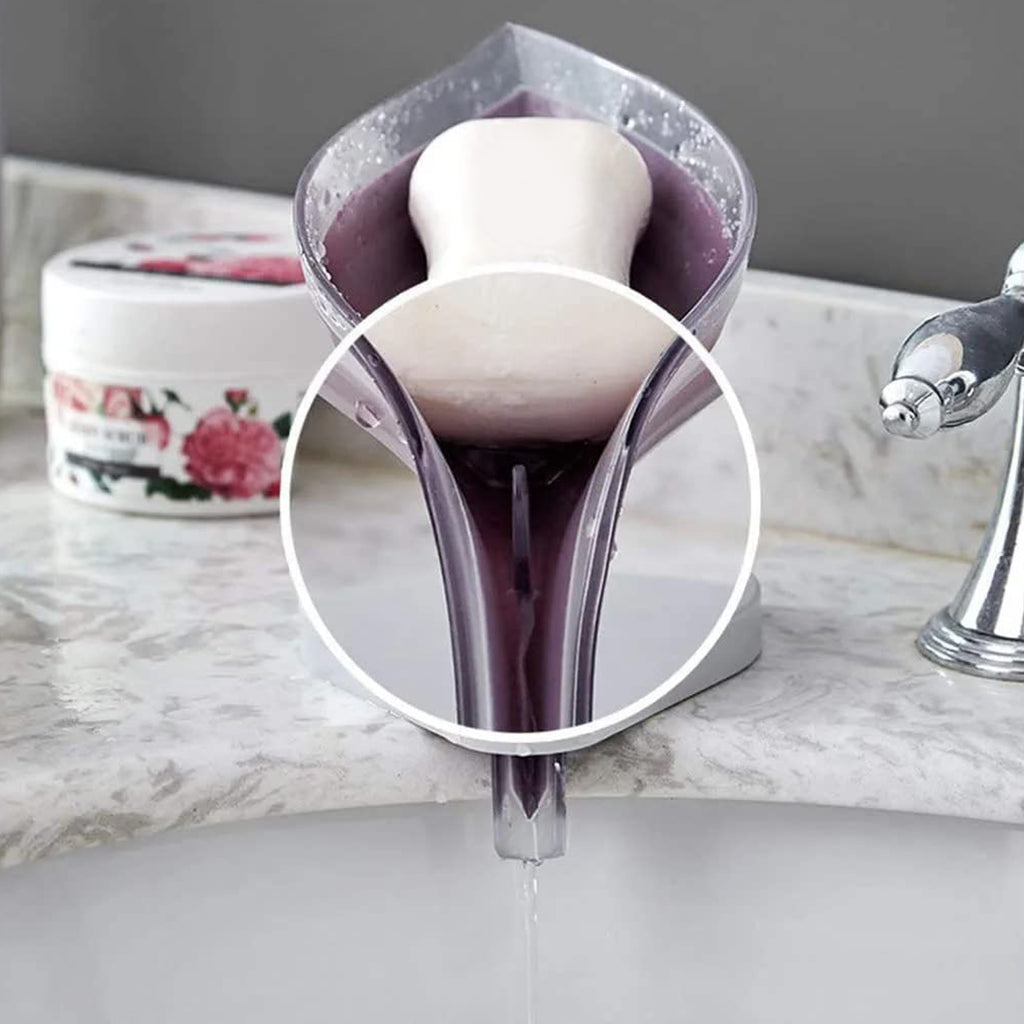 Trust for Best Soap Tray Self Draining Leaf Soap Box Storage Soap Box Rack Leaf Laundry Soap Box With Suction Cup Suitable For Bathroom And Kitchen Plastic Tray Rack (1 Pc)