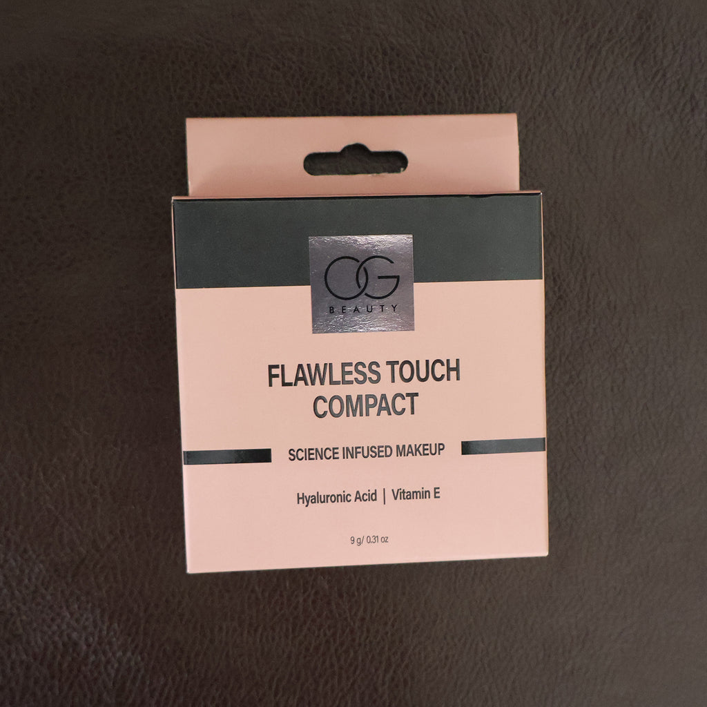 OG Beauty Hazelnut Flawless Touch Compact Powder – Shade Brew – Enriched with Hyaluronic Acid & Vitamin E – 9 GM – Long Lasting Matte Finish Face Makeup