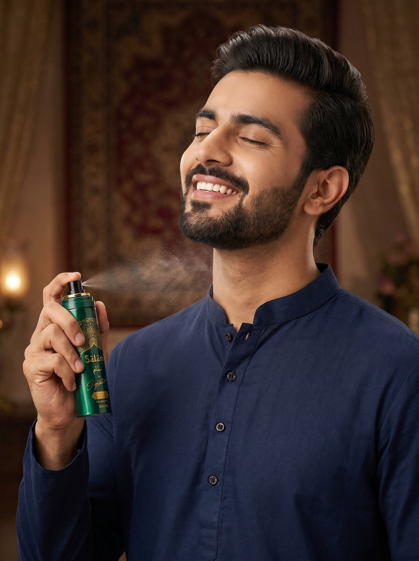 Signature ‘Salam’ No Alcohol Body Spray – Premium Long Lasting Fragrance | 50ML + Get 1 Mystery Perfume FREE