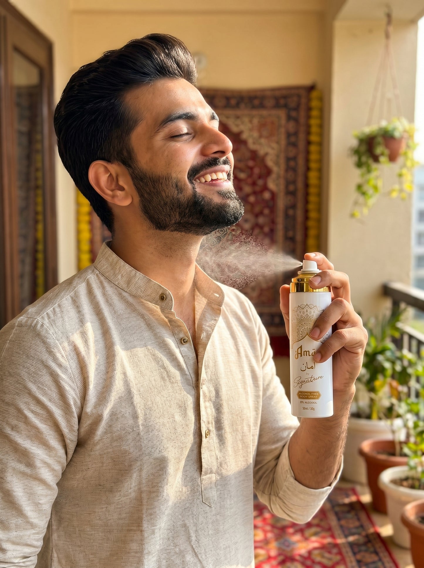 Signature ‘Aman’ No Alcohol Body Spray – Long Lasting Premium Fragrance | 50ML + Get 1 Mystery Perfume FREE