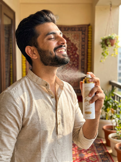 Signature ‘Aman’ No Alcohol Body Spray – Long Lasting Premium Fragrance | 50ML + Get 1 Mystery Perfume FREE