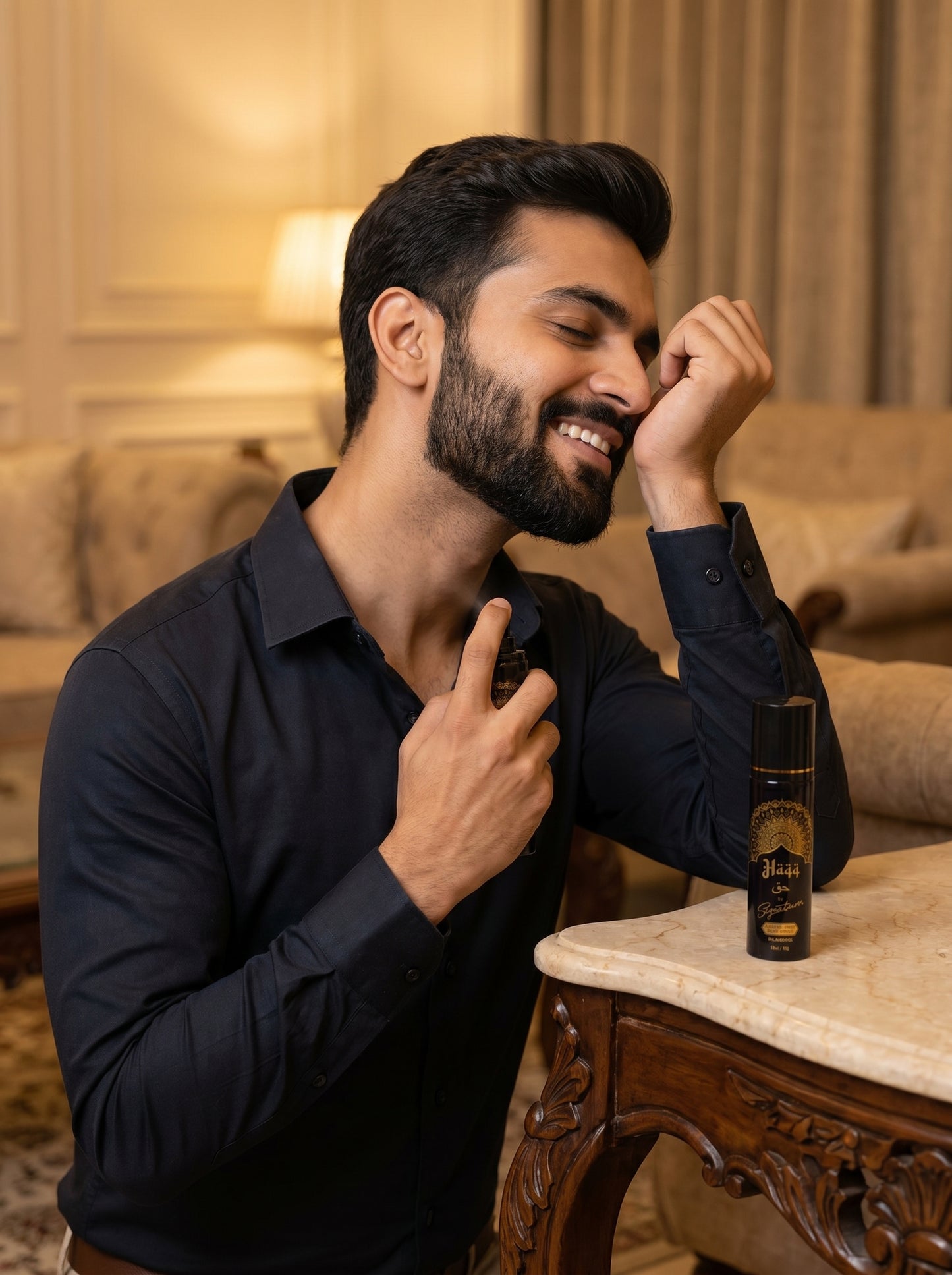 Signature ‘Haqq’ No Alcohol Body Spray – Bold & Long Lasting Premium Fragrance | 50ML + Get 1 Mystery Perfume FREE
