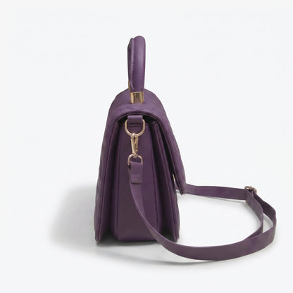 Royal Amethyst Quilted Luxe Handbag