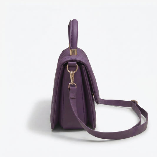 Royal Amethyst Quilted Luxe Handbag