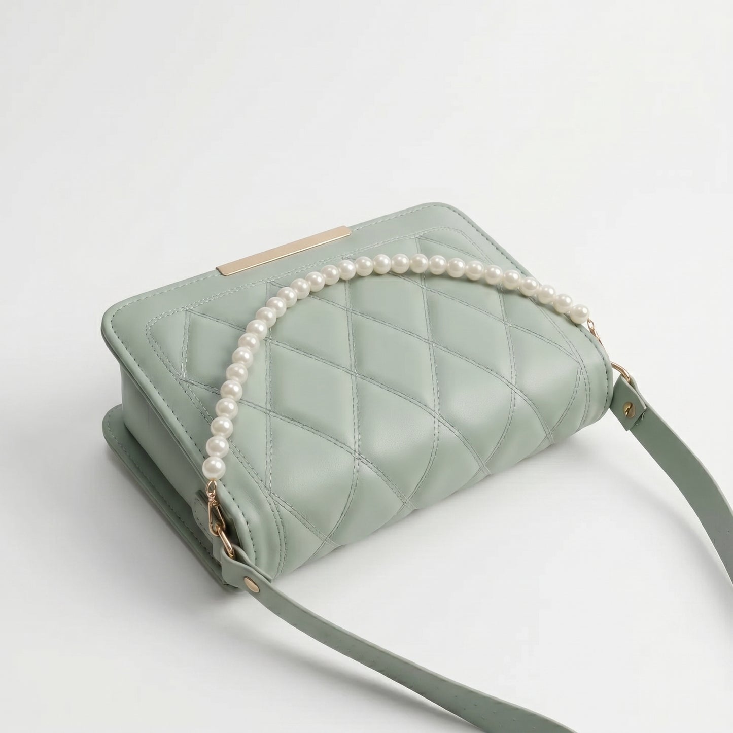 Elegant Pearl Chain Crossbody Handbag