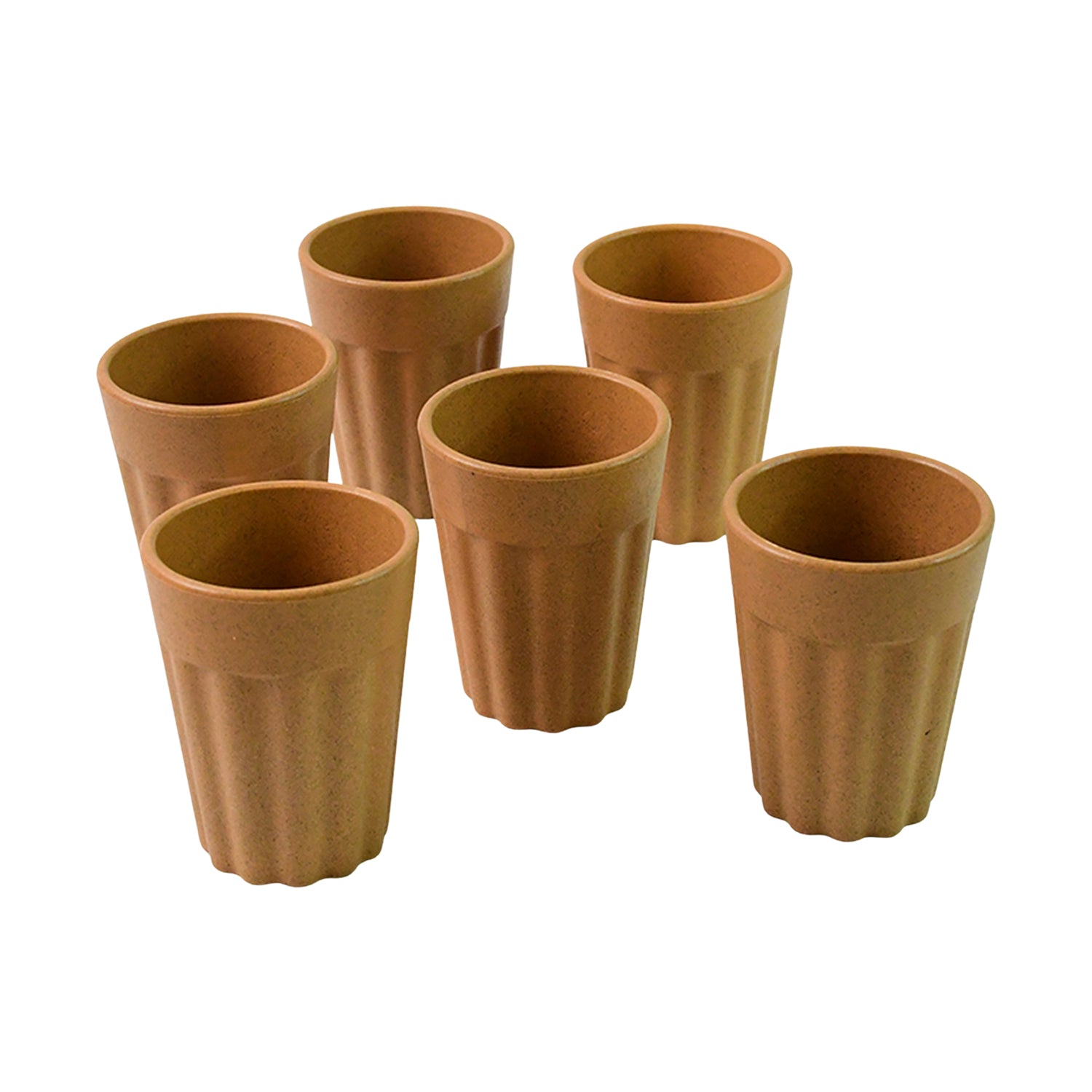 Konvex Traditional Chai Cups Set – 6 Pc (125 ML Each) | Authentic Cutting Chai Glass Style for Tea, Coffee & Milk