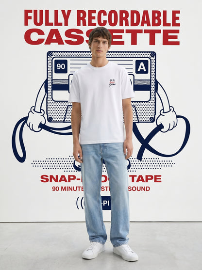 Retro Cassette Graphic Unisex Standard Crew T-Shirt