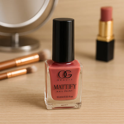 OG Beauty Perfect Pink Matte Nail Paint + FREE Assorted Nail Paint