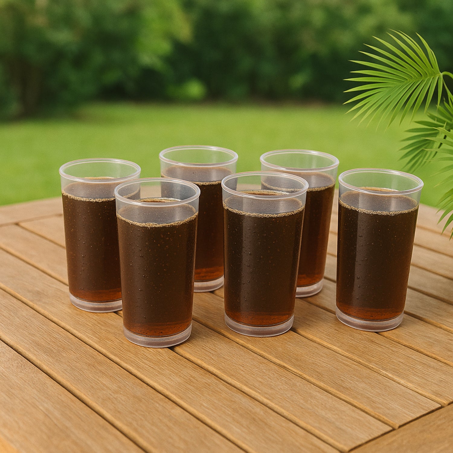 Supermom Plastic Martini Clear Glass Set – 6 Pc, 300 ML Each, Unbreakable & Reusable