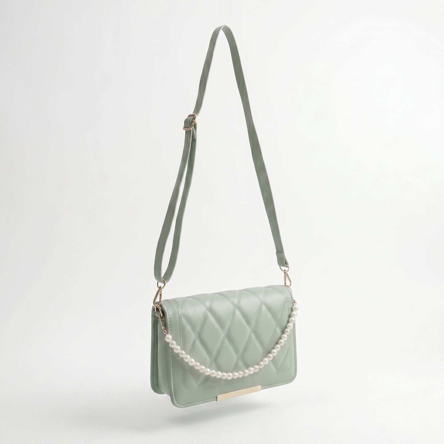 Elegant Pearl Chain Crossbody Handbag