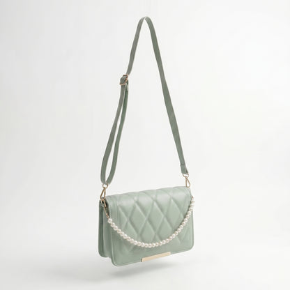 Elegant Pearl Chain Crossbody Handbag