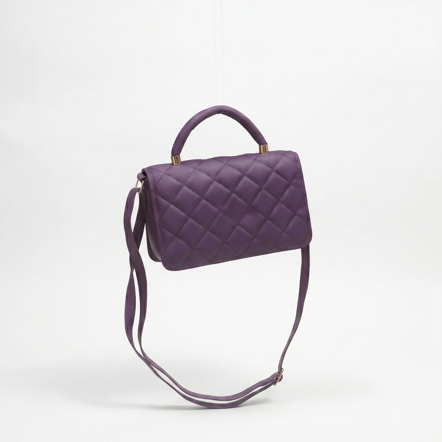 Royal Amethyst Quilted Luxe Handbag