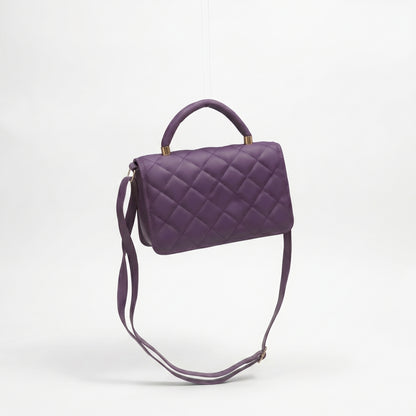Royal Amethyst Quilted Luxe Handbag
