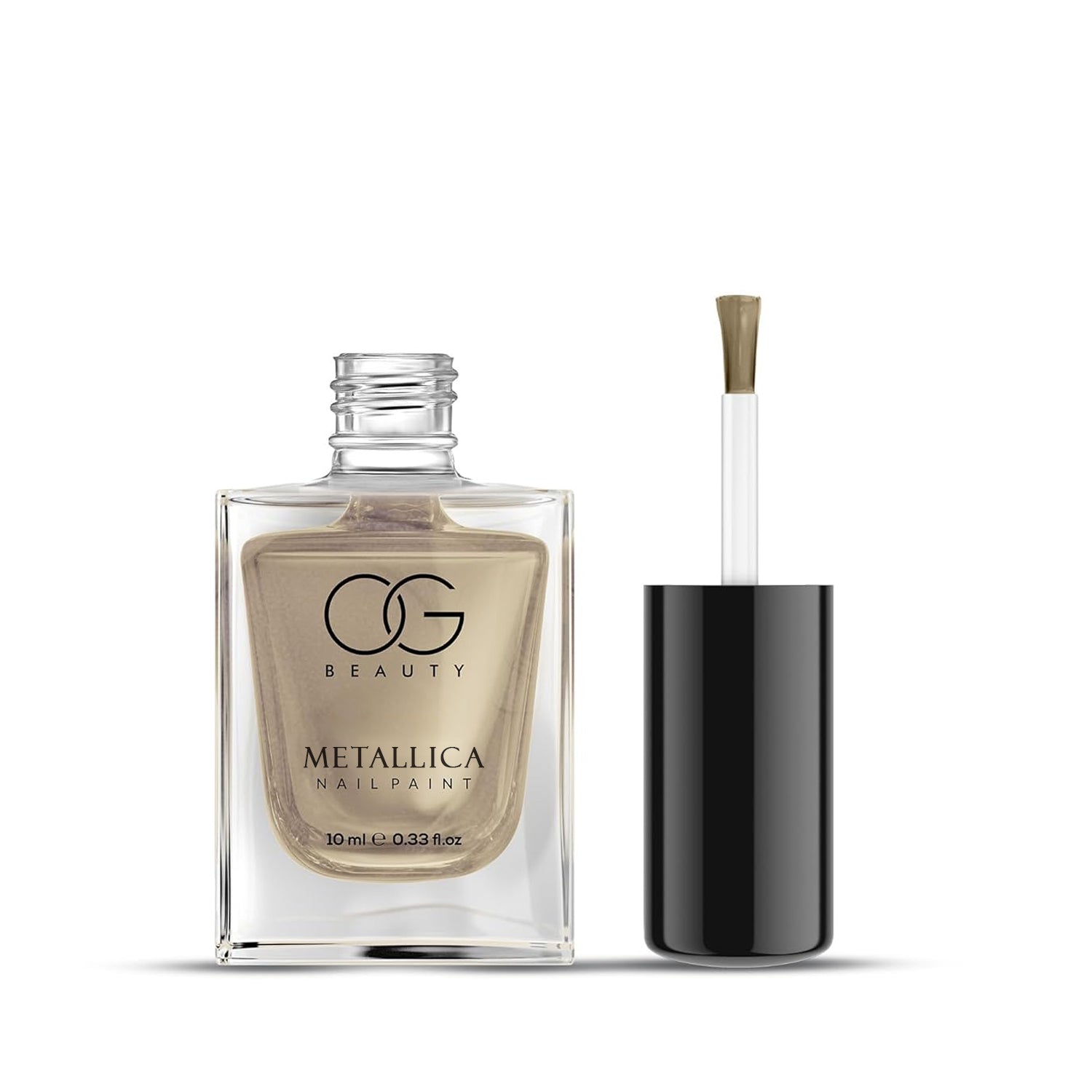 OG Beauty Premium Canvas Gold Metallica Nail Polish 10 ML – High-Shine Metallic Gold, Long-Lasting Glossy Finish, Quick Dry & Chip Resistant