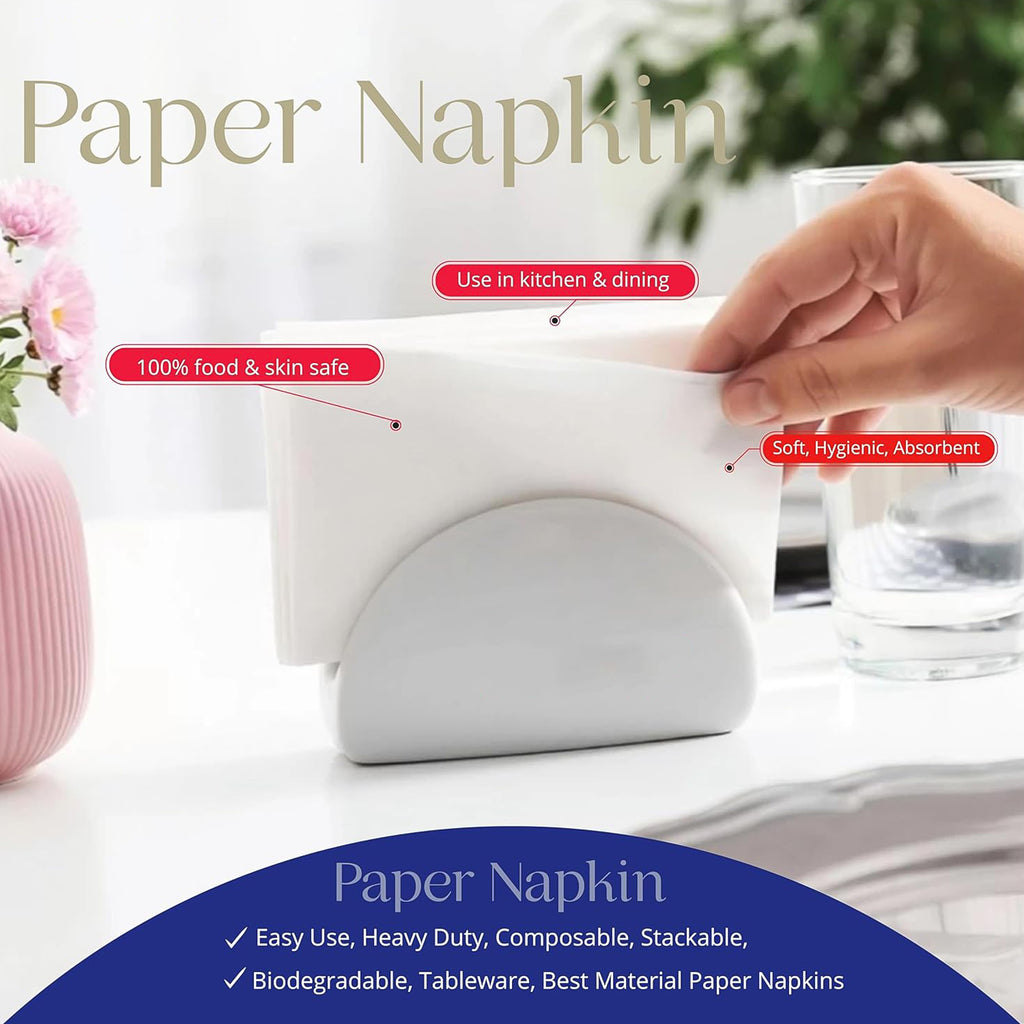Soft & Absorbent Disposable Tissue Paper / Napkins – 75 Pcs Set | Ideal for Dining Table, Parties, Cafes, Catering & Daily Use