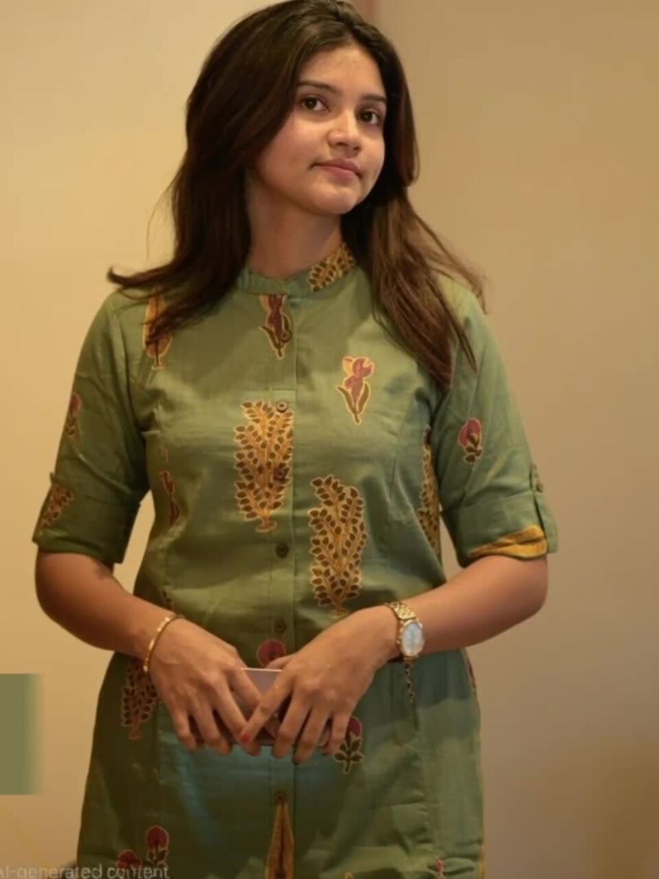 Women Ethnic Motifs Printed Mandarin Collar Kurta with Palazzos