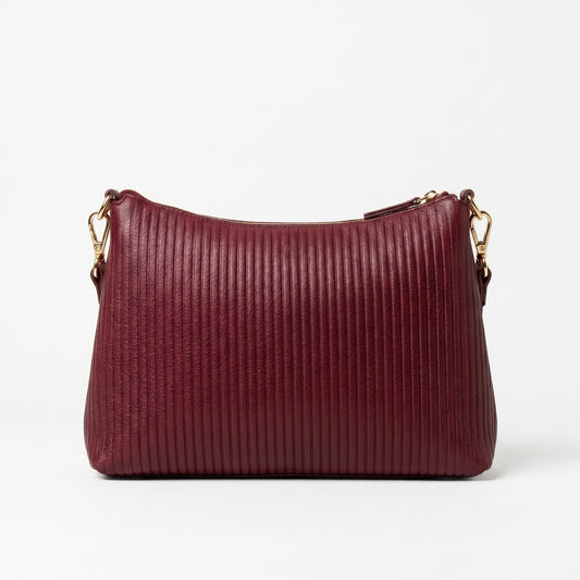 Velvet Wine Elegance Shoulder Bag