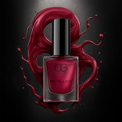 OG Beauty Scarlet Red Metallica Nail Polish + FREE Assorted Nail Paint