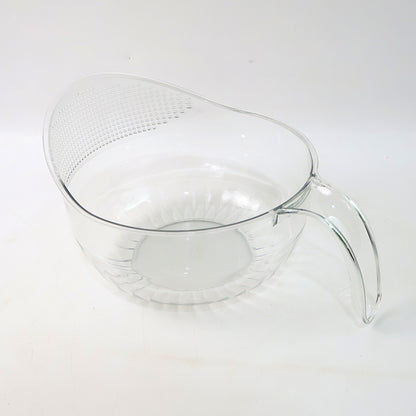 Multipurpose Transparent Plastic Bowl  Basket With Handle (1 Pc)