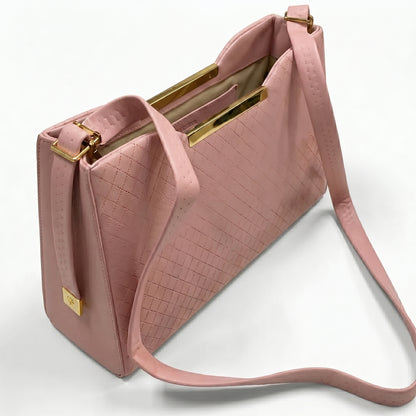 BlushAura Textured Pink Sling Bag for Women