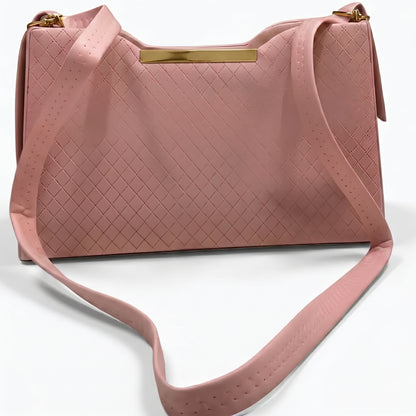 BlushAura Textured Pink Sling Bag for Women
