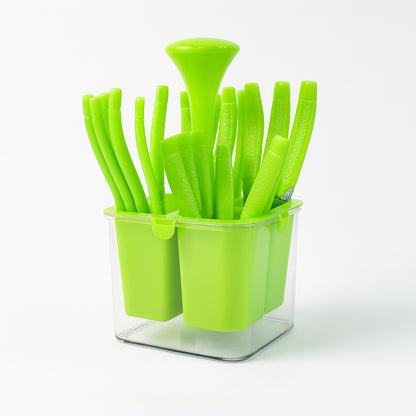 Premium 24-Piece Fancy Cutlery Set with Holder – Stainless Steel Forks and Spoons with Comfortable Handles for Dining, Kitchen, and Everyday Use