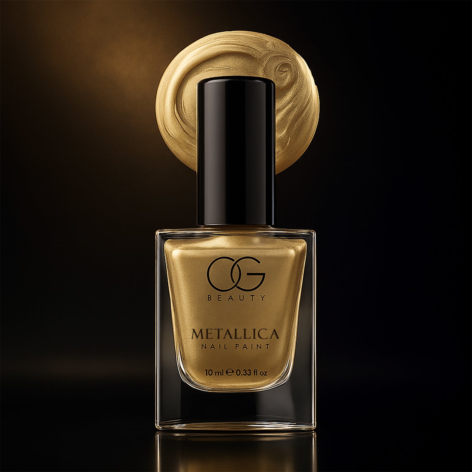 OG Beauty Premium Canvas Gold Metallica Nail Polish 10 ML – High-Shine Metallic Gold, Long-Lasting Glossy Finish, Quick Dry & Chip Resistant