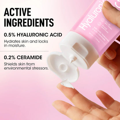 OG Beauty Science+ Hyaluronic Sunscreen SPF 50 PA+++ – Broad Spectrum UVA/UVB Protection, Lightweight Non-Greasy Face & Body Sunblock with 0.5% Hyaluronic Acid & 0.2% Ceramide, Dermatologically Tested for All Skin Types – 50 ML