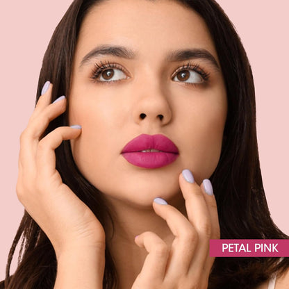 OG Beauty Petal Pink Moisture Lock Liquid Lipstick – Long-Lasting Matte Finish with Hyaluronic Acid & Vitamin E – 4.5 ML