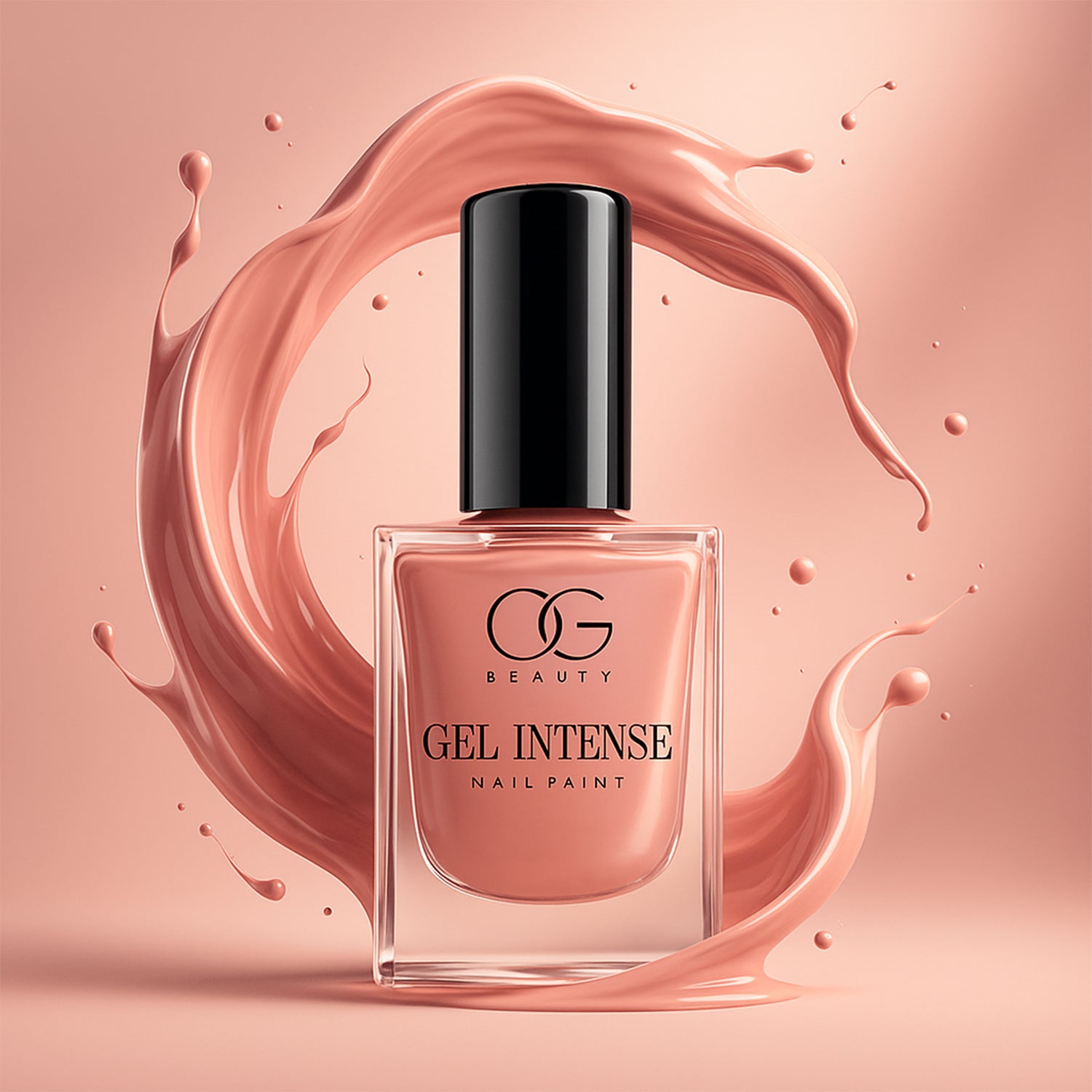 OG Beauty Pastel Peach Gel Intense Nail Polish 10 ML – Long-Lasting, Quick-Dry, Gel Finish for Salon & Home Use