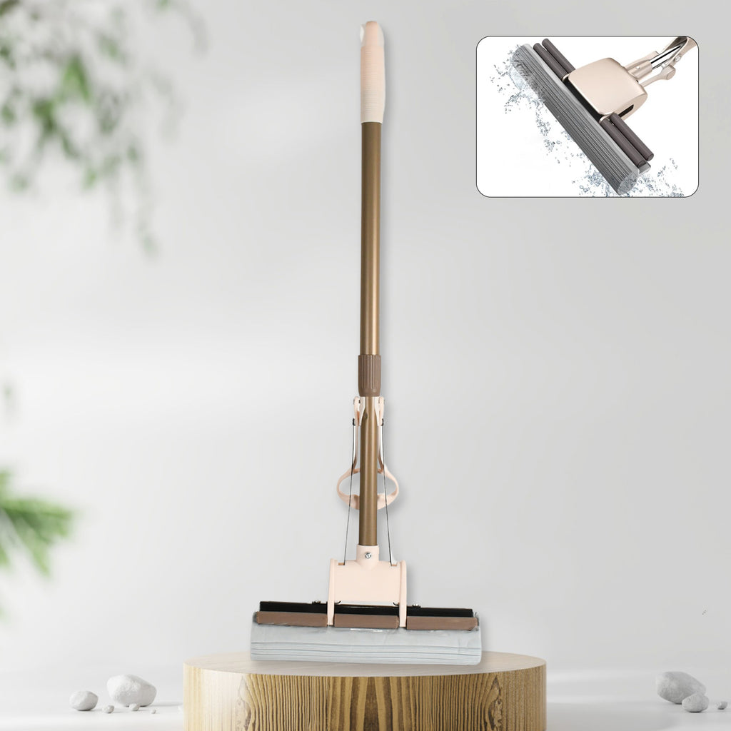 Super Absorbent Sponge Mop – Self-Cleaning Miracle Mop with Stainless Steel Handle for Floor Cleaning