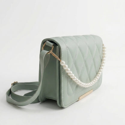 Elegant Pearl Chain Crossbody Handbag