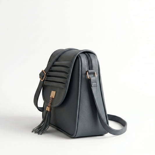 Midnight Charm Tassel Sling Bag