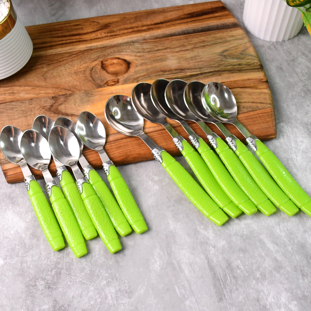 Premium 24-Piece Fancy Cutlery Set with Holder – Stainless Steel Forks and Spoons with Comfortable Handles for Dining, Kitchen, and Everyday Use